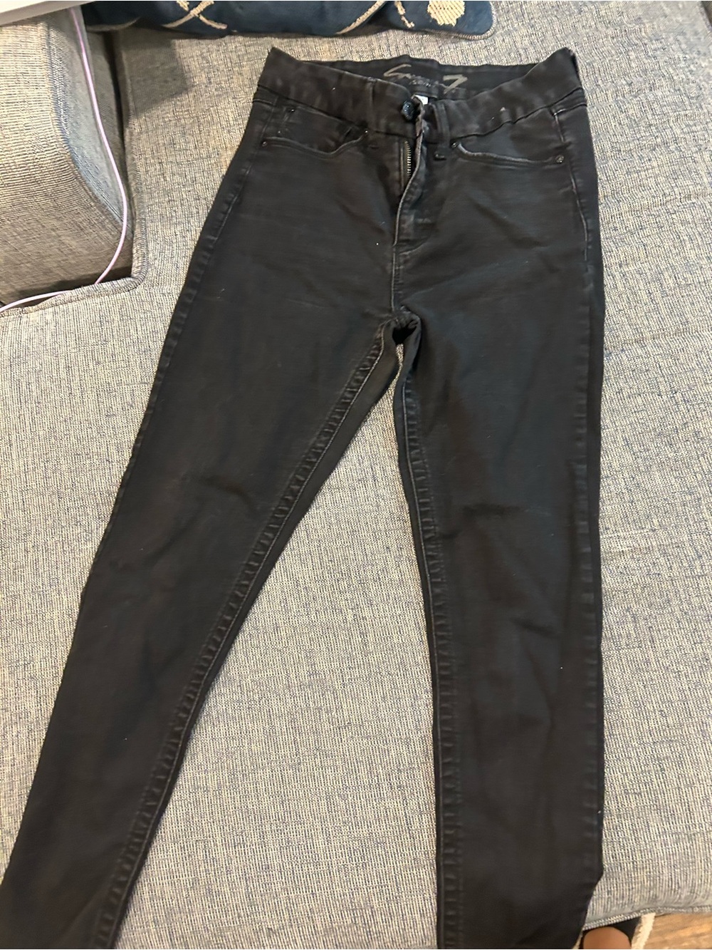 Seven7 Women's Black Skinny Jeans - High Rise Stretch